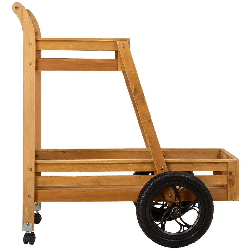 Carrello espositore legno marrone 82x19x44,5h cm