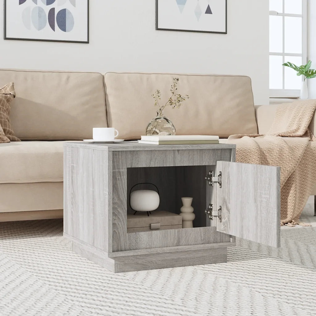 Tavolino da Salotto-Tavolino da soggiorno-Tavolo Grigio Sonoma 51x50x44 cm Legno Multistrato