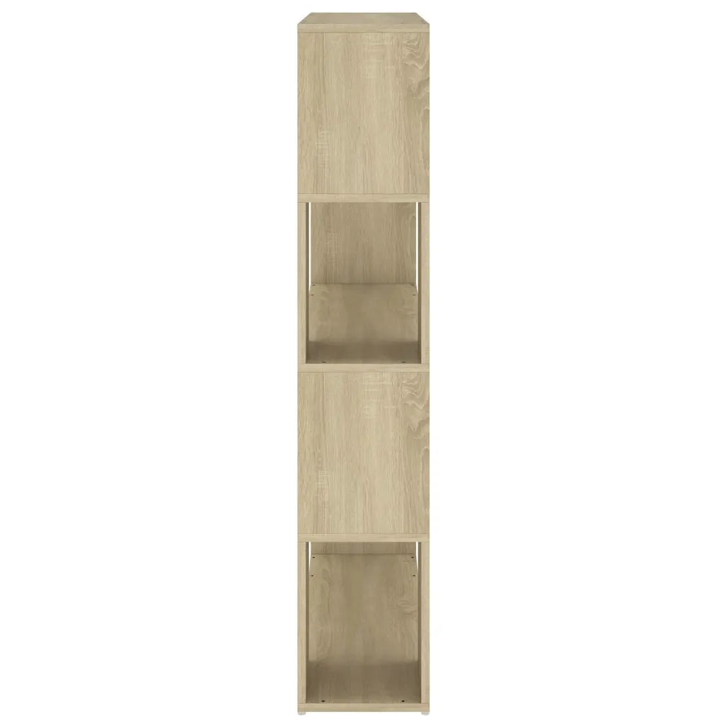 Libreria Divisorio-Scaffale per Libri-Mobile di Stoccaggio Rovere Sonoma 100x24x124 cm