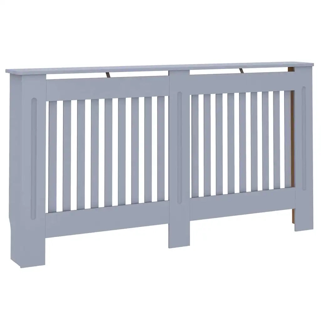vidaXL Copertura per radiatori 2 pcs Grigio 152 x 19 x 81.5 cm