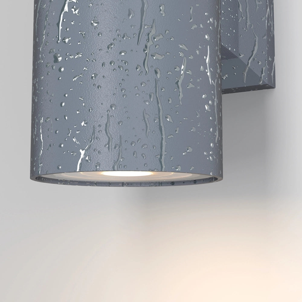 Lampada Da Parete Moderna Da Esterno Alluminio Grigio Luce2Gu10 50W Ip54