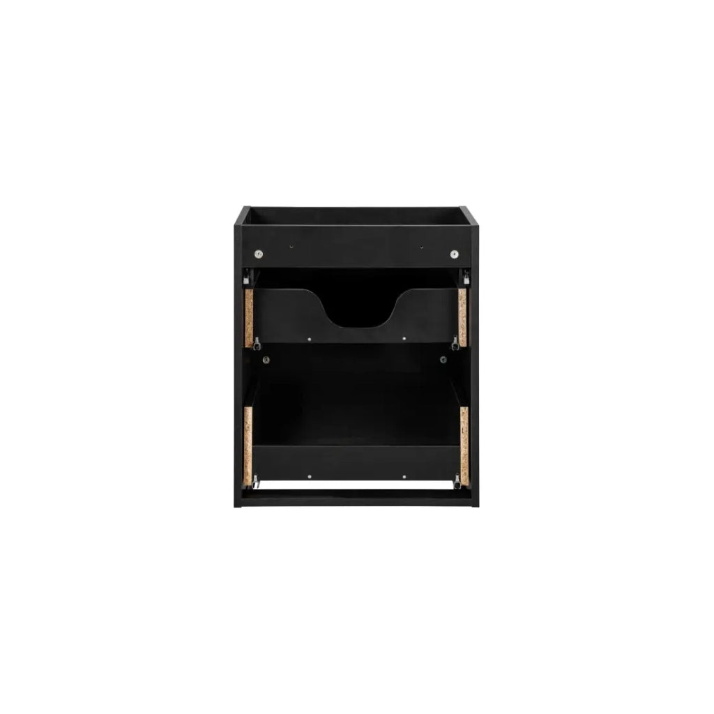 Mobile sottolavabo da bagno VANO – 2 cassetti – Nero opaco – L50 × P39 × H57 cm – Da appendere