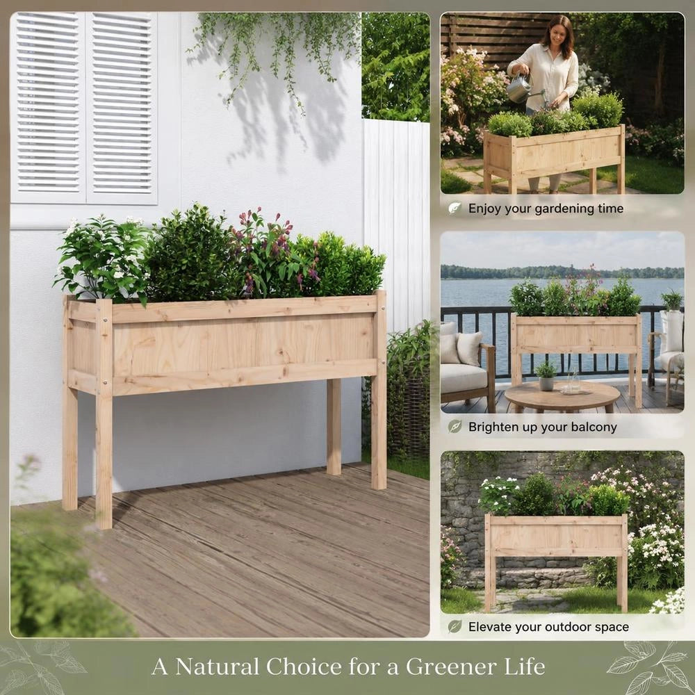 Plant Pot With Feet 110x31x70 Cm Solid Pine Wood
