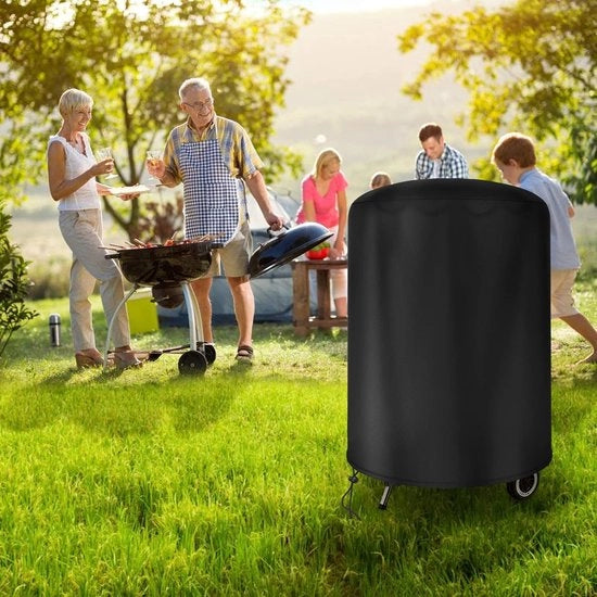 Barbecue a forma di pallina per griglia a sfera, 47 cm, copri griglia, 47 cm, 500D Oxford, impermeabile, resistente al vento, copri griglia per griglia a sfera, 47 cm, copri griglia, diametro 58 x 68 cm