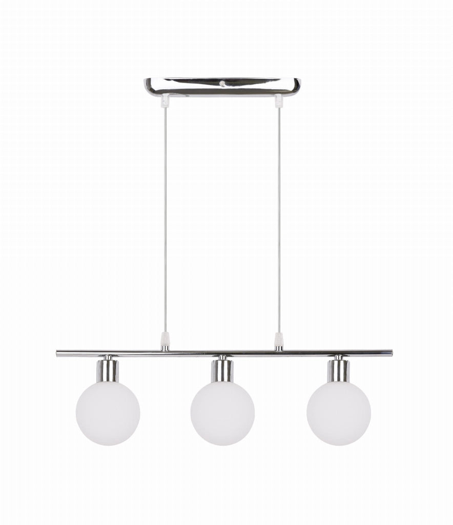 Lampadario Candellux ODEN 3xG9 cromato vetro bianco