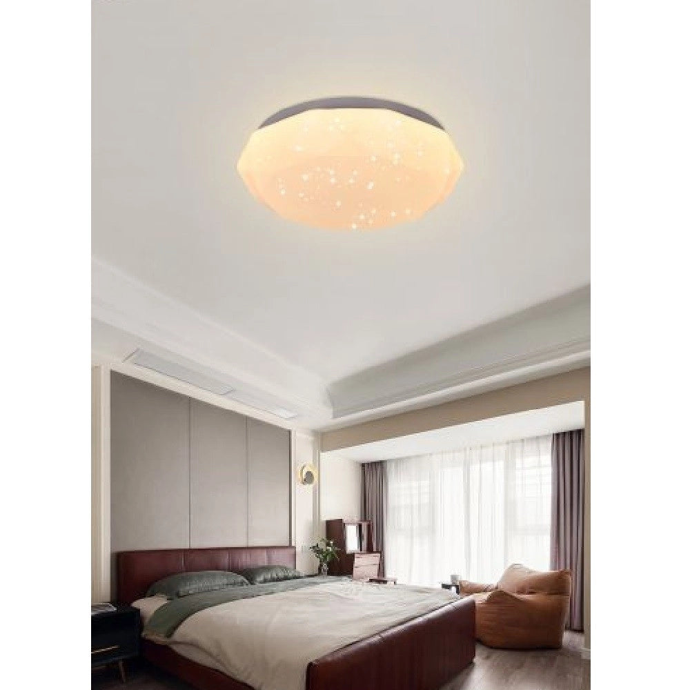 Trade Shop - Plafoniera Da Soffitto 24 W Lampadario Lampada Luce Naturale Fredda Calda - -bianco Caldo      -