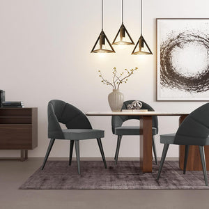 Lampadario Lampada Sospensione Piramide 18cm Design Moderno Paralume Nero