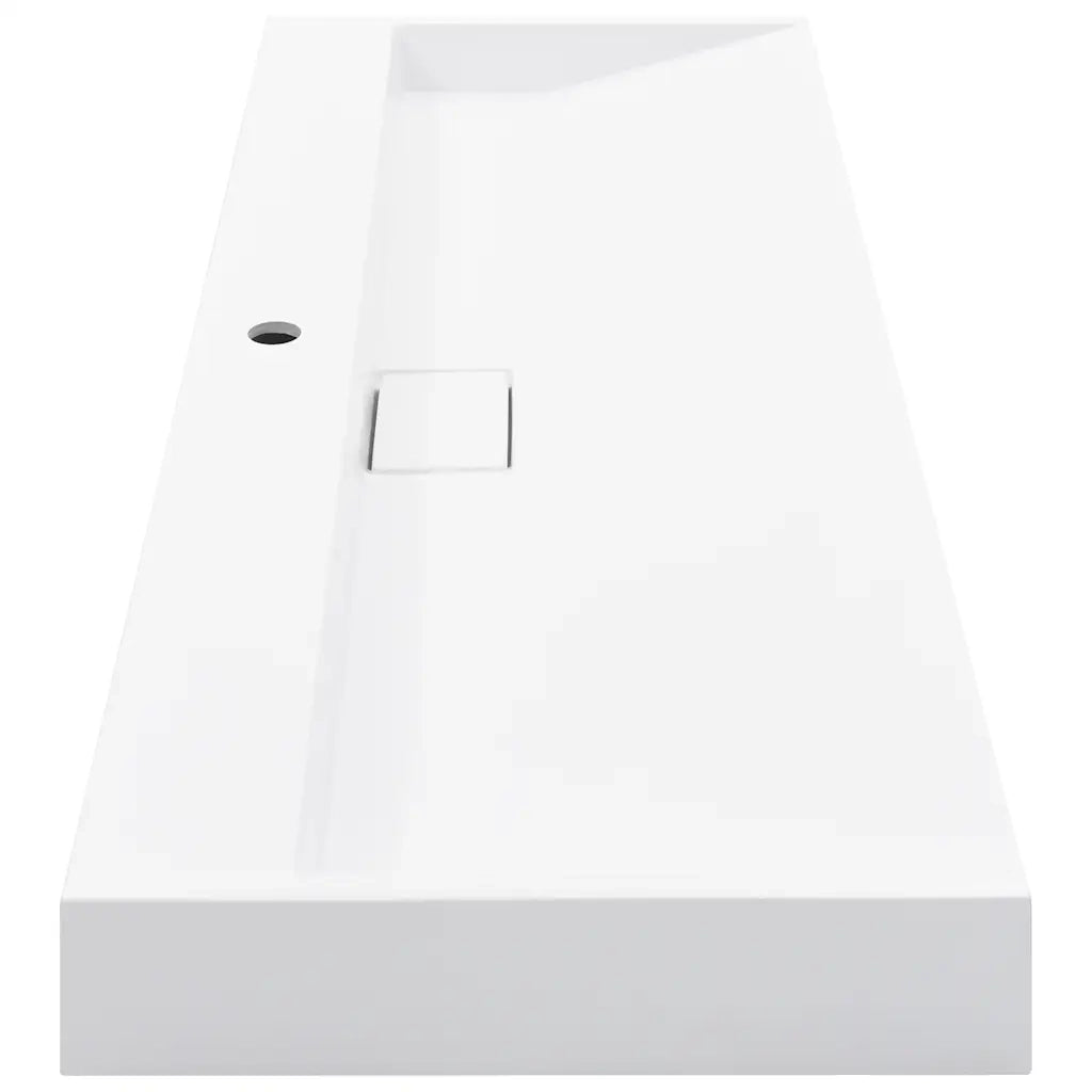 Lavandino 120x46x11 cm Blocco in Marmo/Minerale Bianco cod mxl 42881