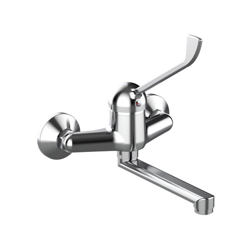 Miscelatore monocomando a muro con leva clinica - Linea Ten, cromo