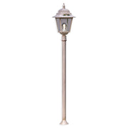 Palo Esterno Classico Gorizia Metallo E Ceramica Bianco Sfumato Oro 1 Luce E27