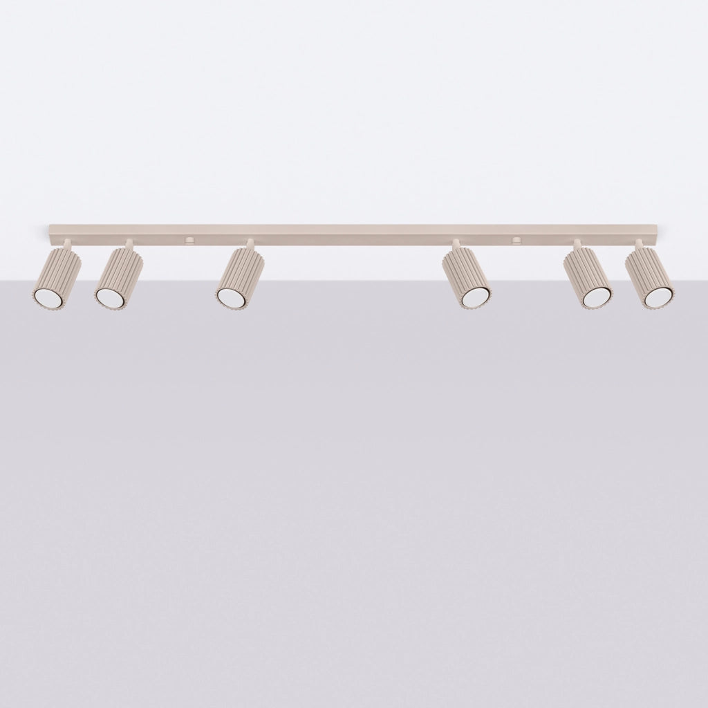 Plafoniera moderna taupe barra 117cm 6xGU10 GRAVIO PureLume