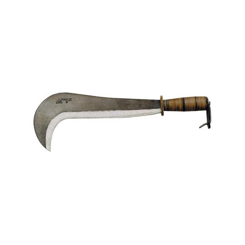 Roncola Solita N.000 cm 21 Manico Cuoio Rinaldi