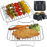 Set di Accessori per Frittelle e Secche con 4 Spiedi e Griglia per Frittelle, 2 pezzi