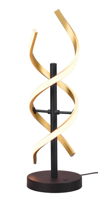 Lampada da Tavolo da Interno a LED in Alluminio Ottone Opaco