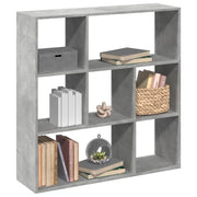 Libreria Divisorio-Scaffale per Libri-Mobile di Stoccaggio Grigio Cemento 102x29x103,5 cm in Truciolato