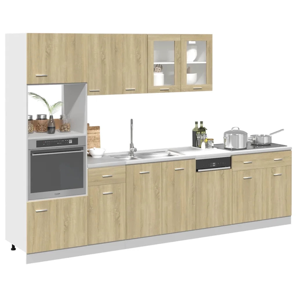 Set di Mobili Porta TV 7 pz Lyon Rovere Sonoma in Truciolato 3307653