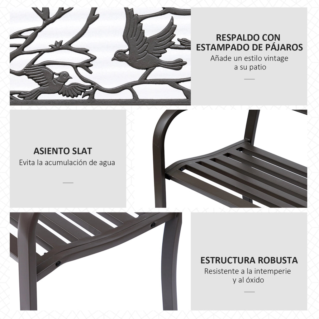 Sedia da giardino con braccioli ¨C zephmum ¨C marrone 127x60x85 cm