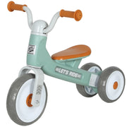 Bicicletta senza pedali per bambini da 12 a 36 mesi, con 3 ruote silenziose, adatta a maschi e femmine, per interni ed esterni, colore verde.