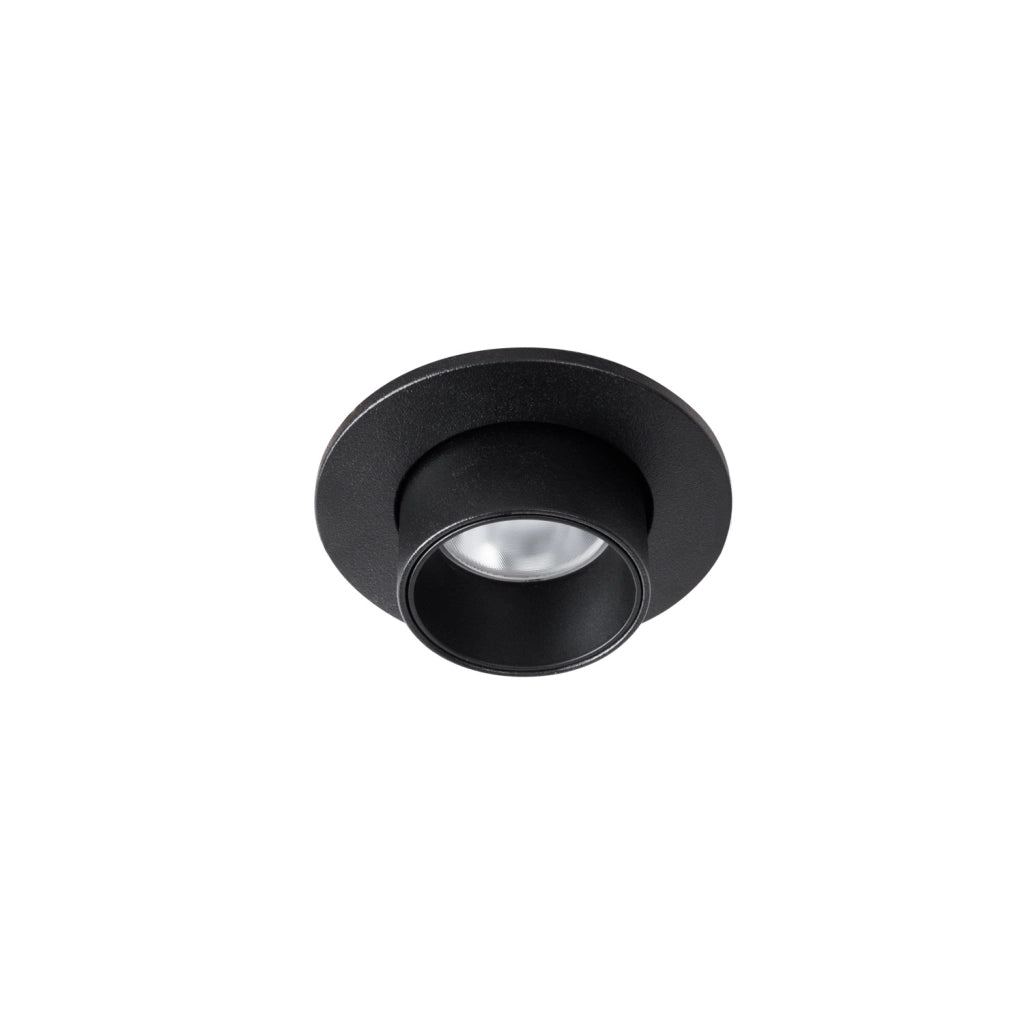 Faretto incasso tubo tondo nero LED 6W 3000K Maxlight
