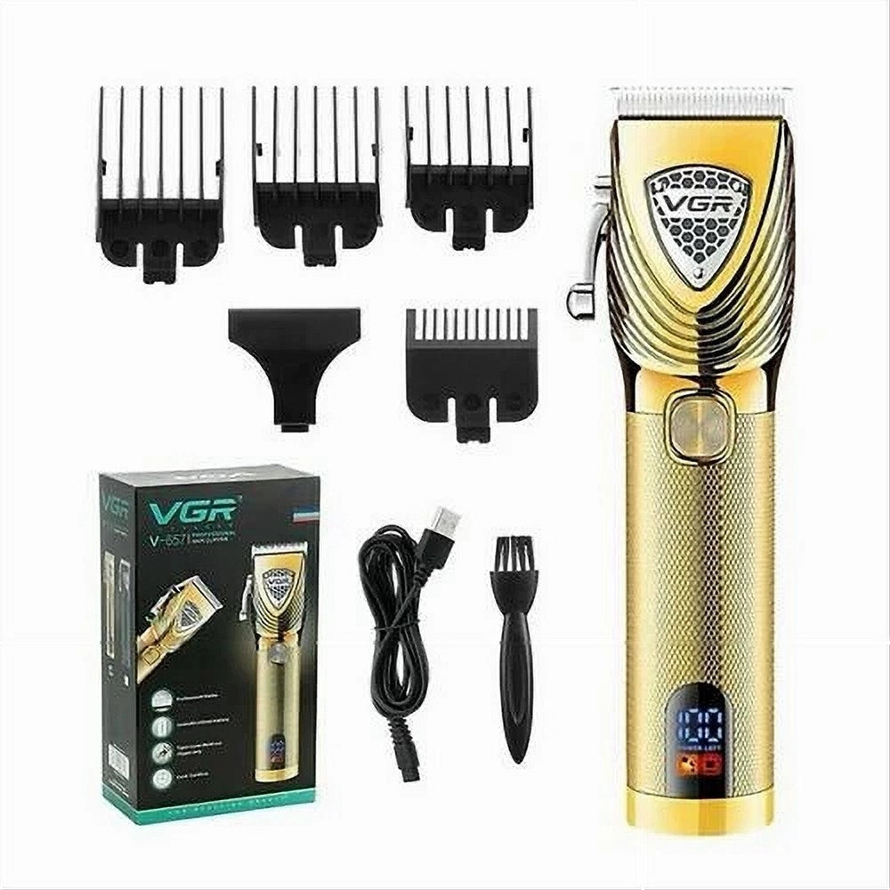Trade Shop - Tagliacapelli Elettrico Professionale Ricarica Usb Display Led Rasoio Vgr V-657 -