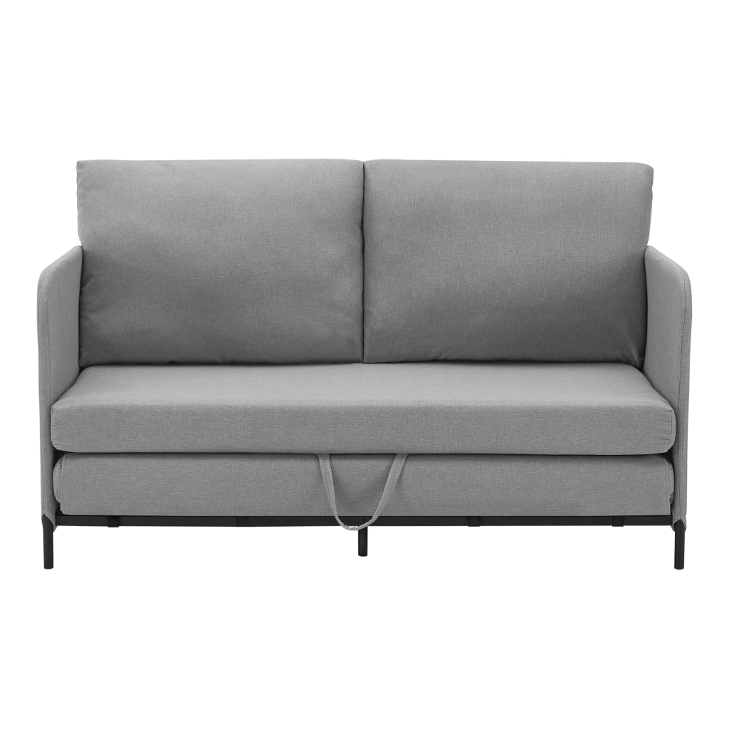 Divano/poltrona trasformabile a 2 posti 78 x 125 x 67 cm grigio chiaro 03_0009127