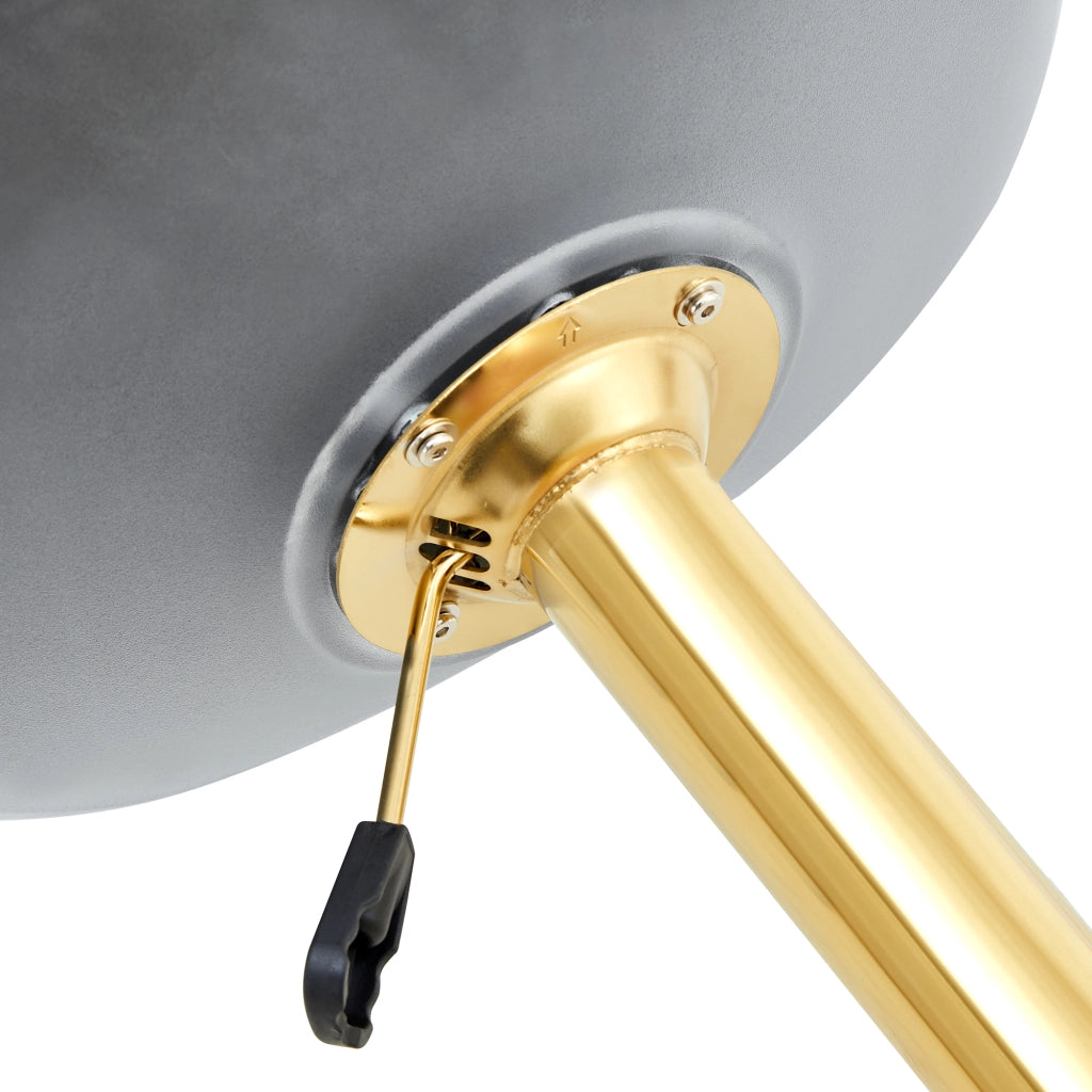 Sgabello da Bar Set da 2 con Schienale Trasparente, Seduta in PU, Base in Metallo Oro, Girevole 360°, Trasparente Oro