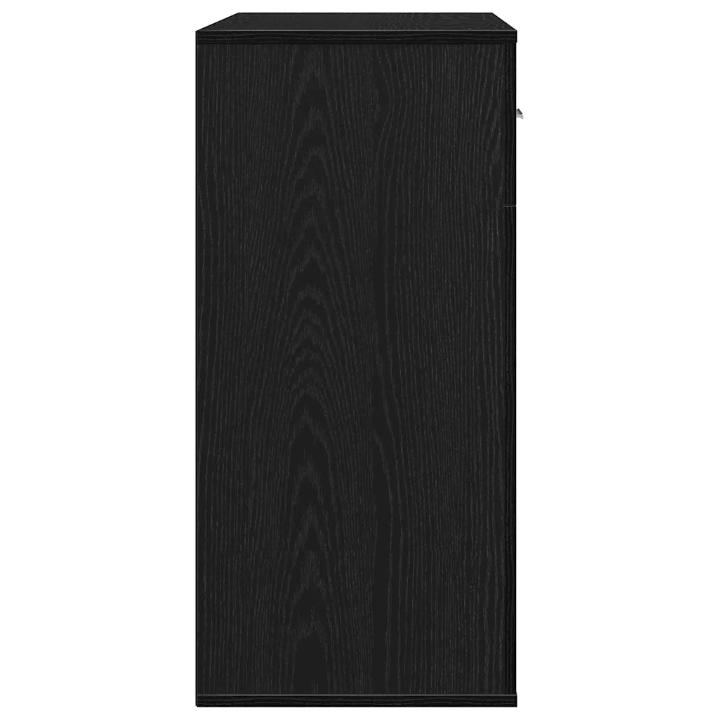 Credenza-Buffet-Armadio da cucina Rovere Nero 78 x 38 x 80 cm Legno multistrato