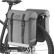 Furgone da Bicicletta Acquaplanato 33L per Porta Bagagli - Doppio Borsa da Bicicletta con Strisce Riflettenti e Installazione Facile