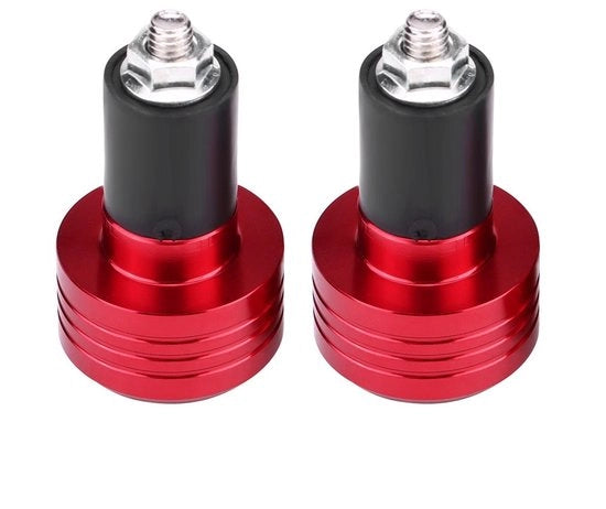 Stuvari Universali in Lega di Alluminio - 2 Pezzi - Riduce Vibrazioni - Lunghezza 54 mm - Colore Rosso - Manopole per Motori