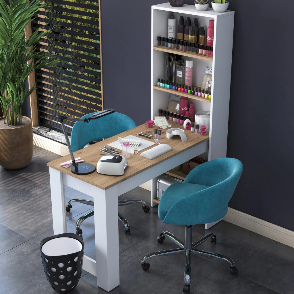 Comodino "Ferna" con ripiani in legno - 120 x 54 x 154 cm - Marrone