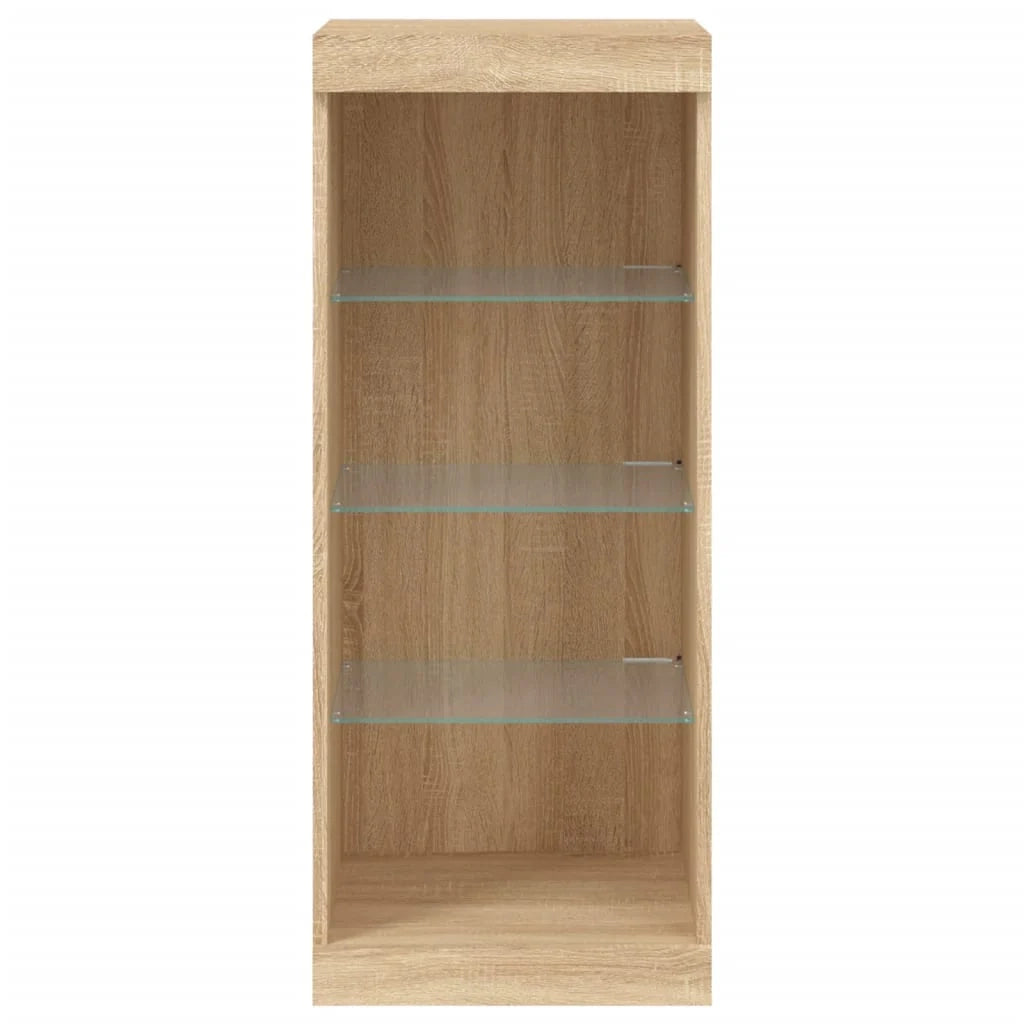 Buffet credenza cassettiera armadio mobile contenitore organizer per cucina soggiorno salotto con luci LED Sonoma 41 x 37 x 100 cm marrone 02_0029958