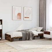 Giroletto senza Materasso-Struttura Letto Rovere Fumo 90x190 cm in Truciolato