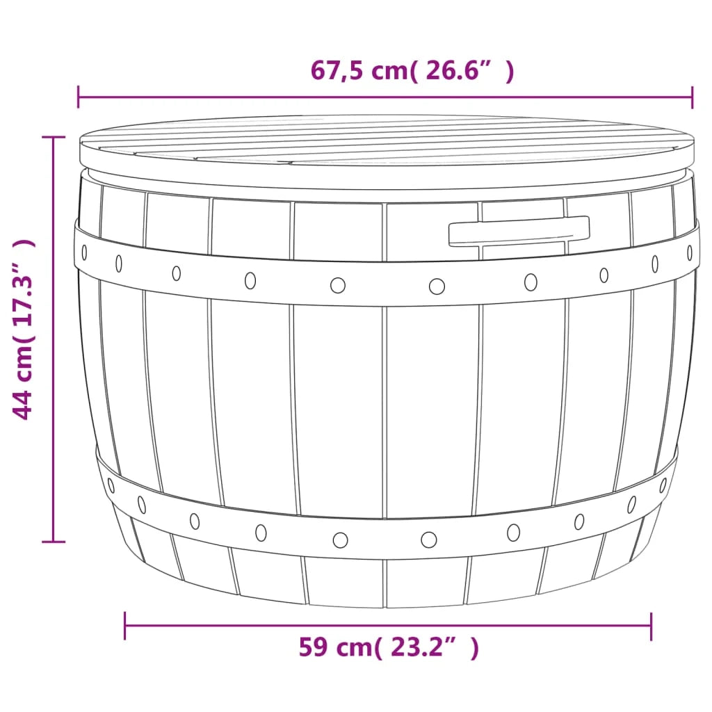 Cassetta portaoggetti per mobili da giardino 3 in 1 in polipropilene marrone chiaro 02_0013028