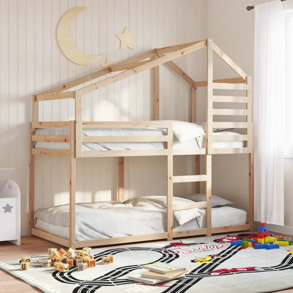 Letto a Castello senza Materasso 90x190 cm Legno di Pino 3281964