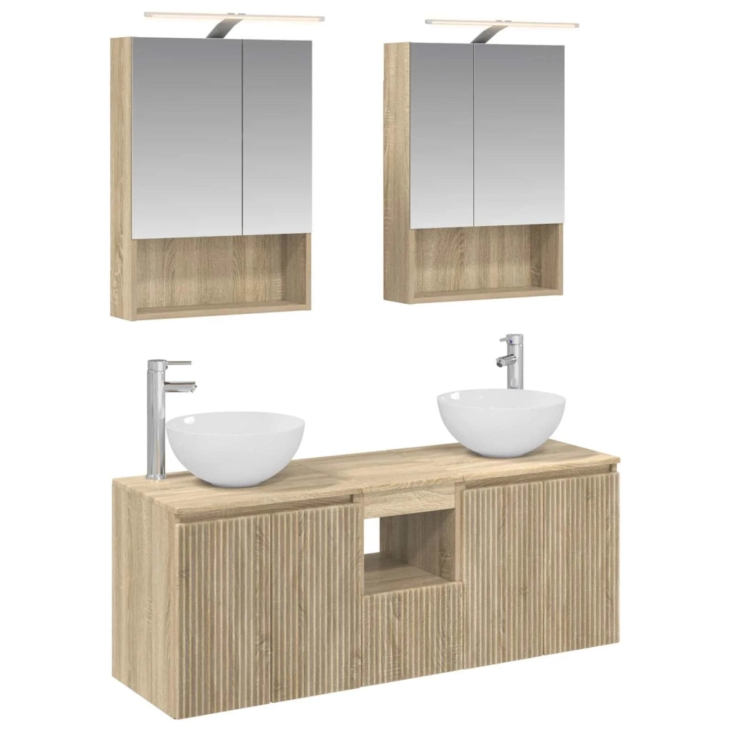 Set di Armadi da Bagno 5 pcs Rovere Sonoma 50 x 14,5 x 70 cm 3406361