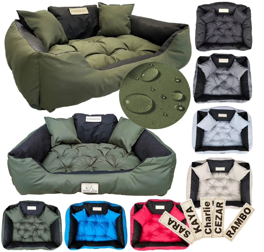 AIO FACTORY 75x65 cm KINGDOG Cuccia per cani impermeabile personalizzabile Verde