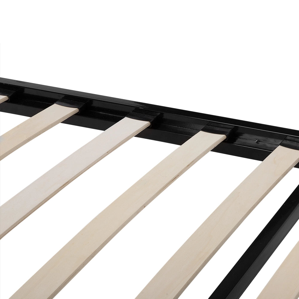 Letto in metallo nero con rete a doghe 160 x 200 cm testata moderna camera da letto