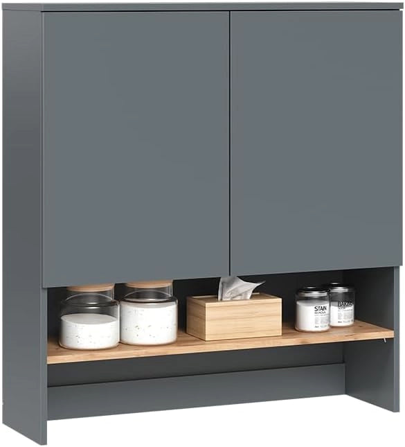 Mobile lavatrice Viktor, Antracite/quercia dorata, 93.6 x 100.4 cm