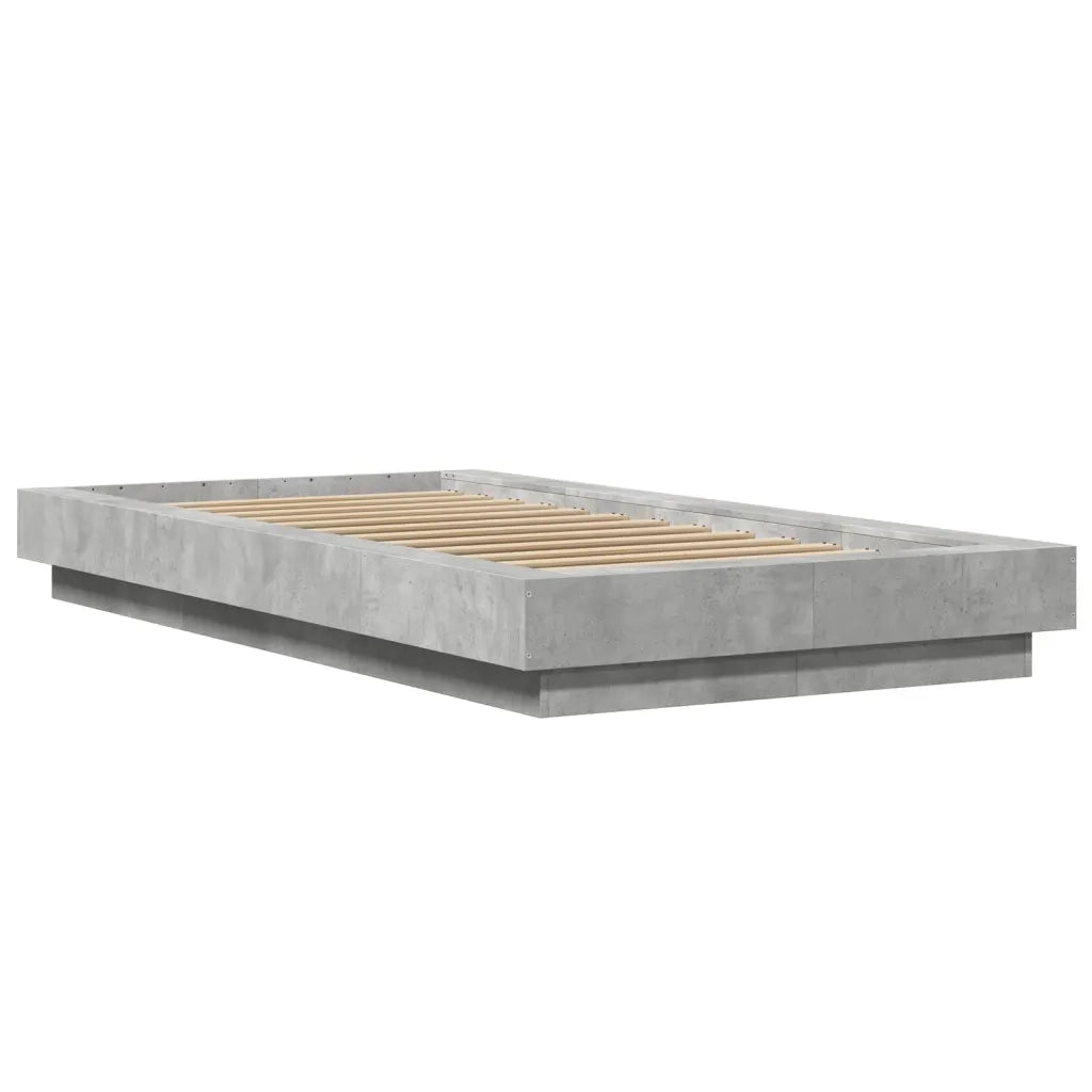 Giroletto Luci LED Grigio Cemento 90x190cm in Legno Multistrato 3281150