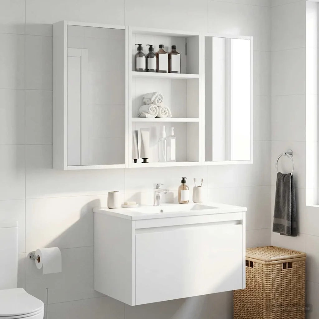 Armadio da bagno a muro Bianco 40 x 10 x 60,5 cm 889351