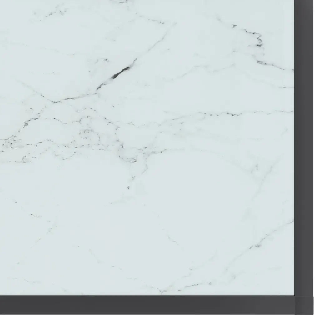 Tavolo Consolle Bianco 200x35x75,5 cm in Vetro Temperato 331708