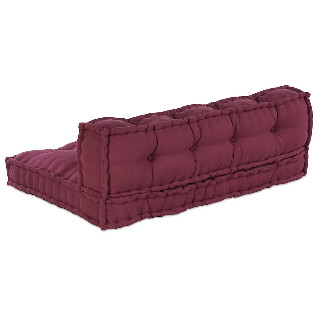 Cuscino per Divano Pallet 2 pz | Cuscini per sedie Bordeaux 120 x 80 x 38 cm