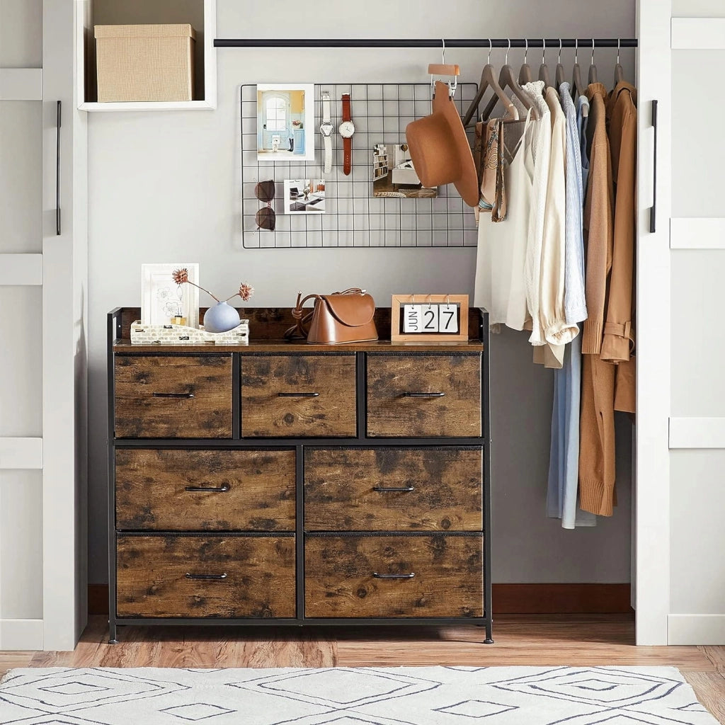 Cassettiera industriale Valora in stile loft, marrone rustico | contenitore