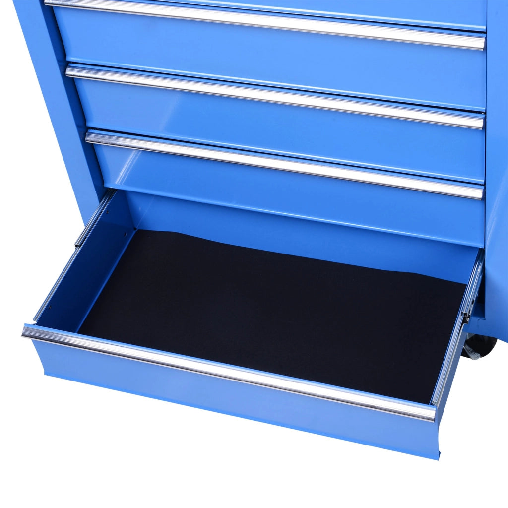 CARRELLO PORTAATTREZZI 5 cassetti 68 x 38,5 x 72,5 cm Blu in acciaio