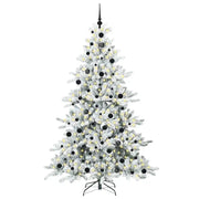 Albero di Natale Artificiale-Albero Natalizio con Rami Pieghevoli Bianco 210 cm 138729