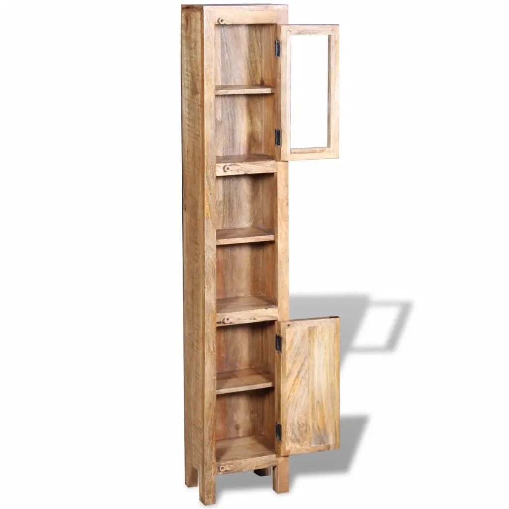 Armadio Vanity Specchiera 2 Armadietti Legno Massello di Mango 243463