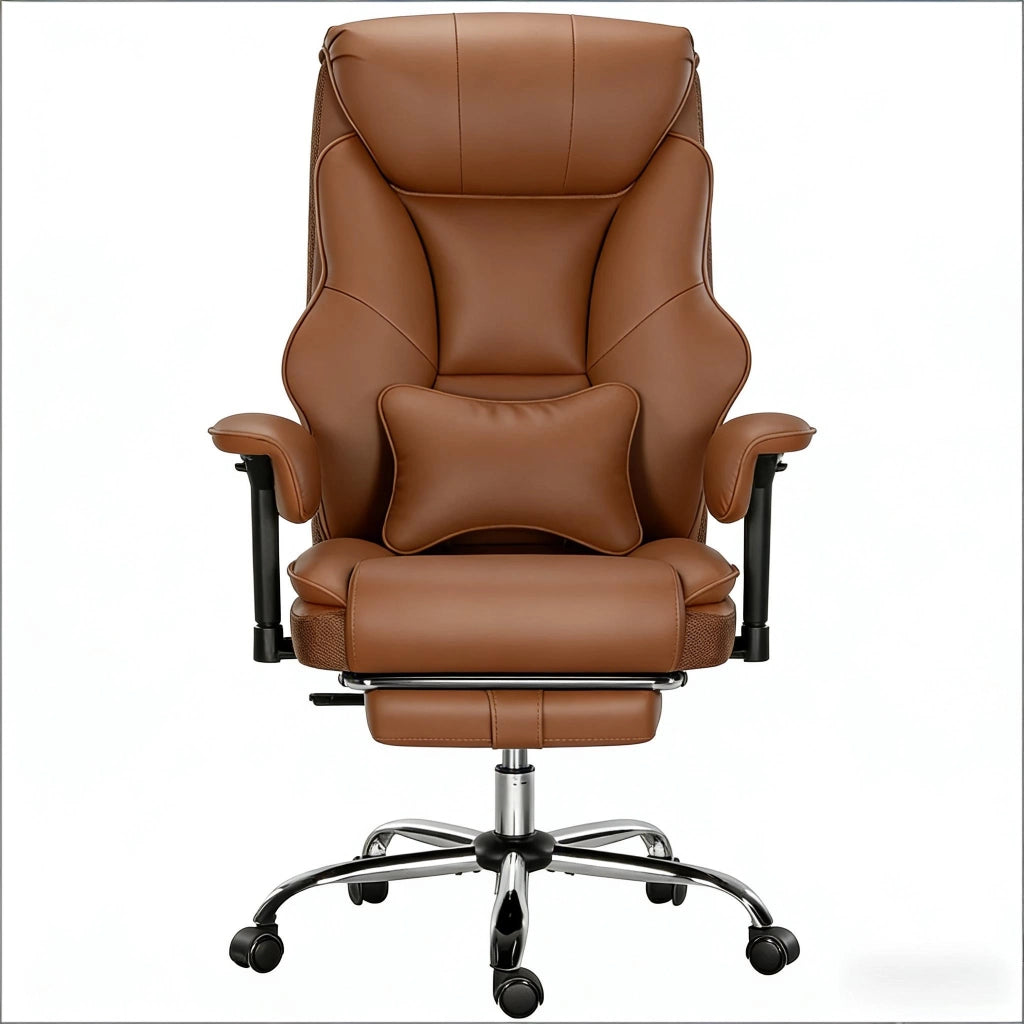 SEDIA Ufficio ergonomica girevole regolabile 77x71x118-125,5 cm Marrone
