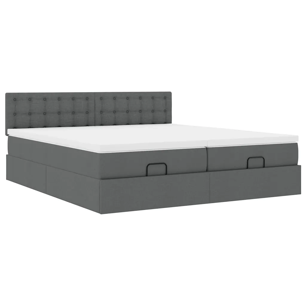 Struttura Letto Pouf con Materassi 160x200 cm in Tessuto 3312030