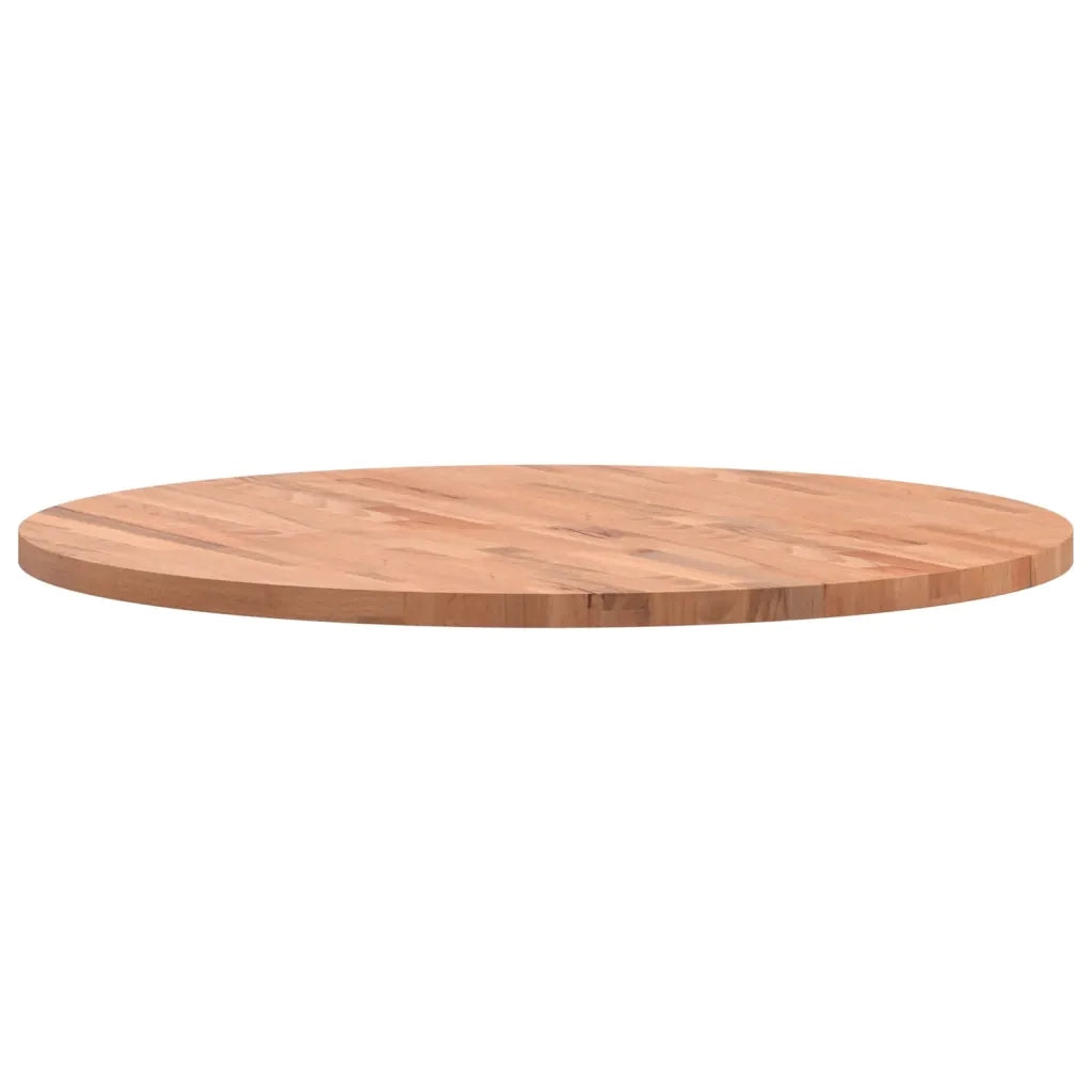 Piano per Tavolo | Superficie Tavolo | Piano Scrivania ?80x2,5 cm Rotondo in Legno Massello di Faggio