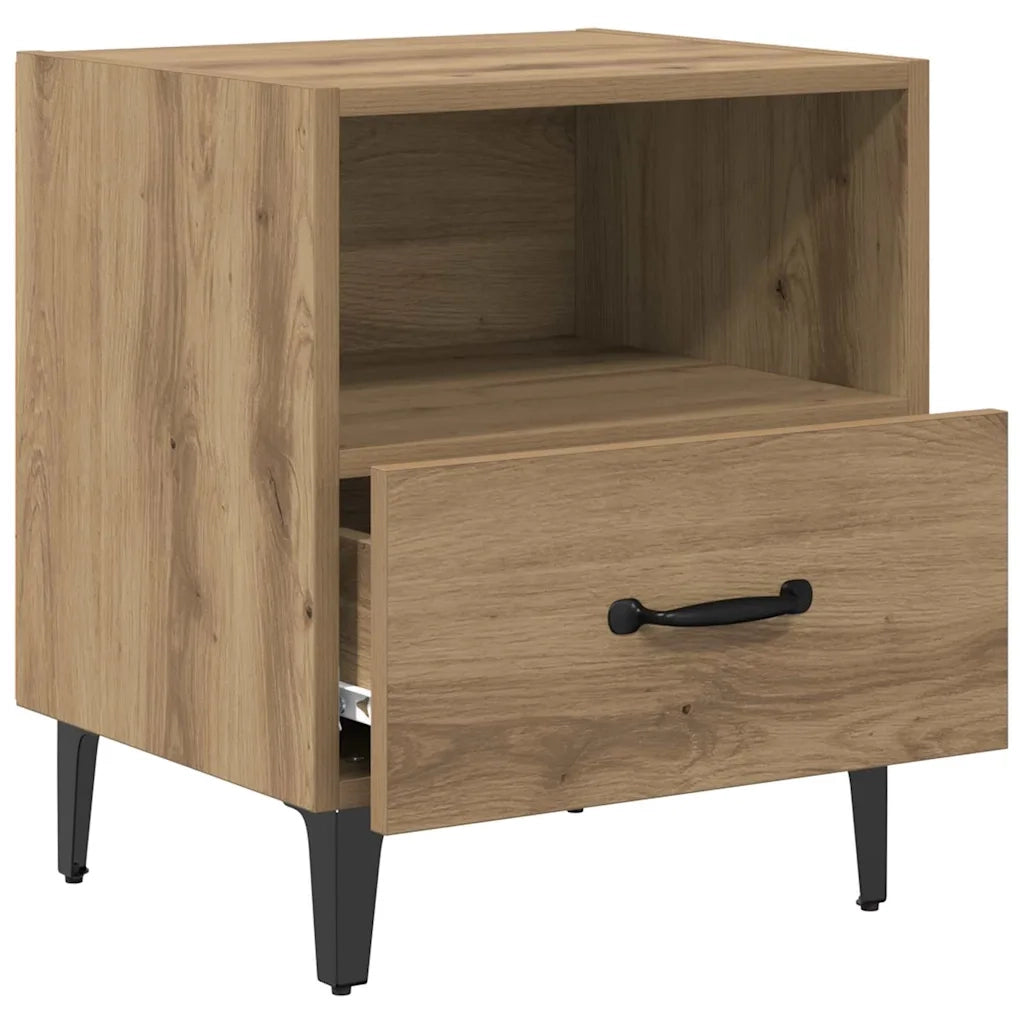 Armadio da Notte 2 pcs Rovere artigianale 40 x 35 x 47,5 cm